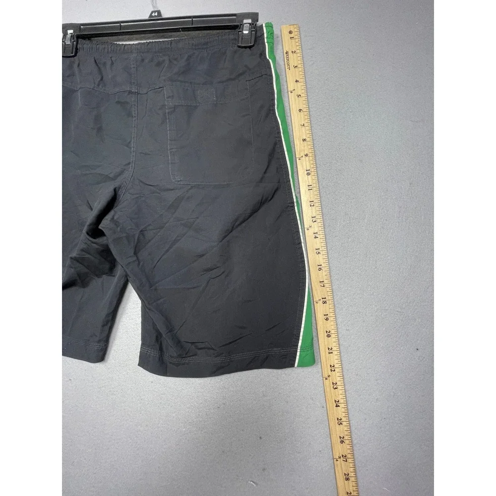 Nike Athletic Shorts Nylon Black Green Size Medium Mens